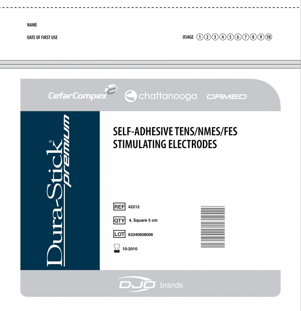 Electrodes Dura-Stick Premium Blue Gel 5x5 cm
