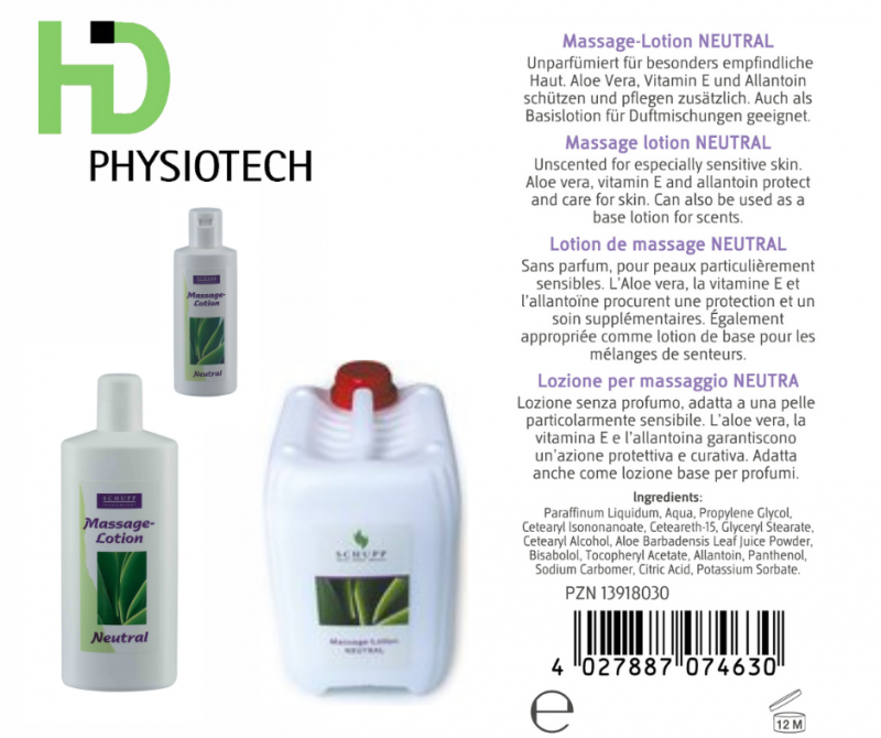 Lotion de massage neutre Schupp