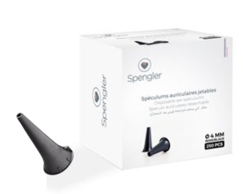 Spéculums auriculaires à usage unique, diam 2.5mm