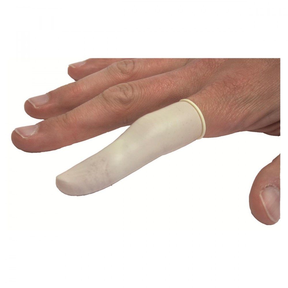 Doigtier roulé en latex
