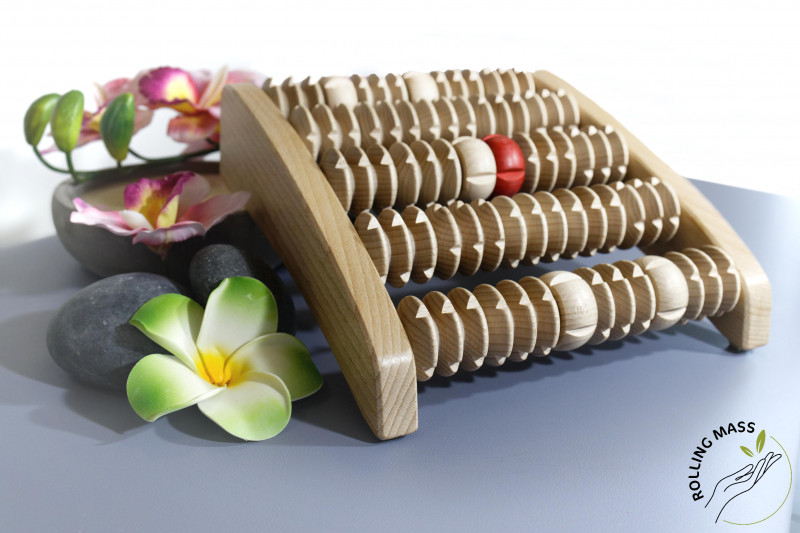Rouleau de massage en bois pour les pieds "Tiao"